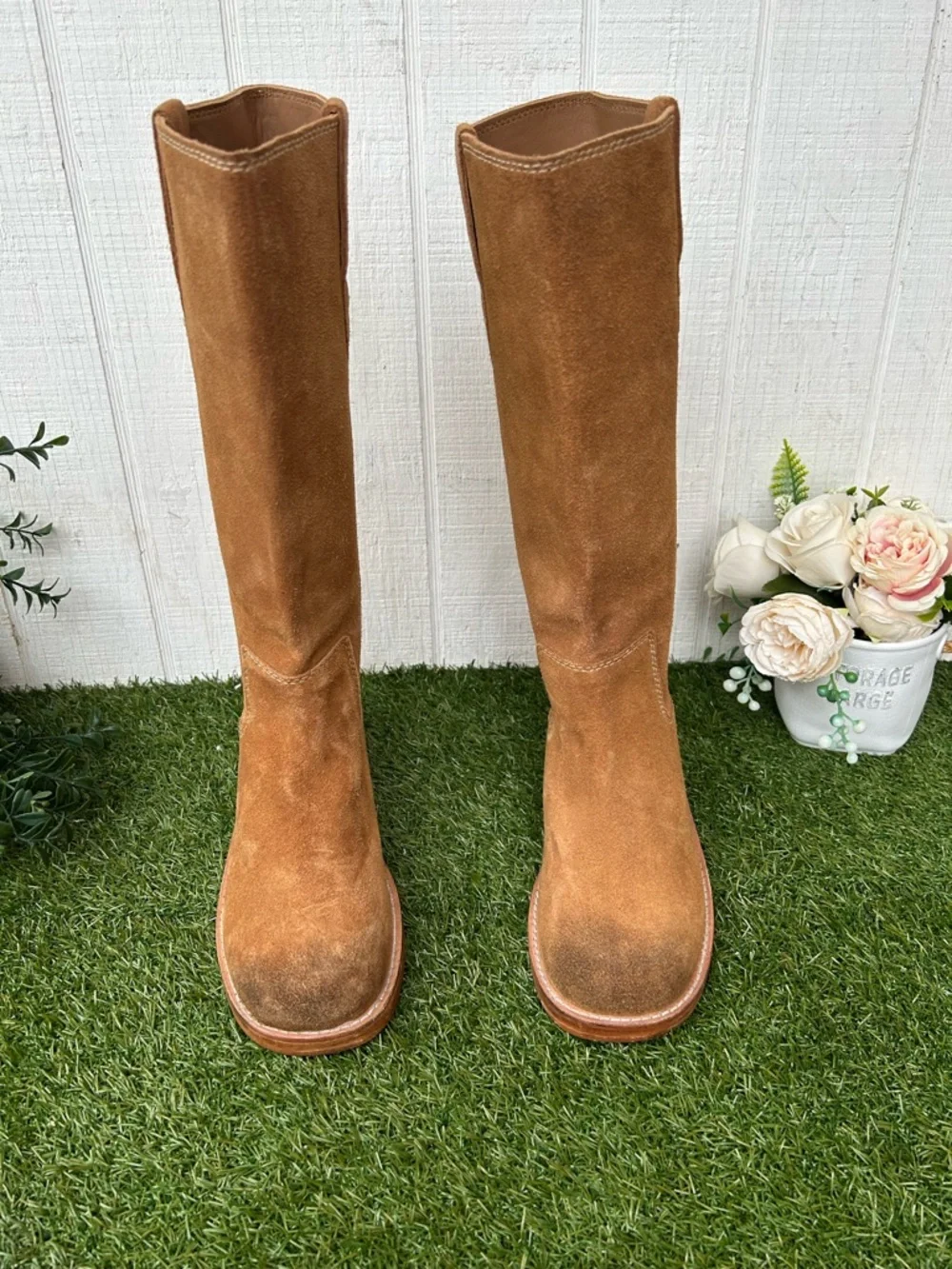 Free People Brown Suede Pull-on Boots